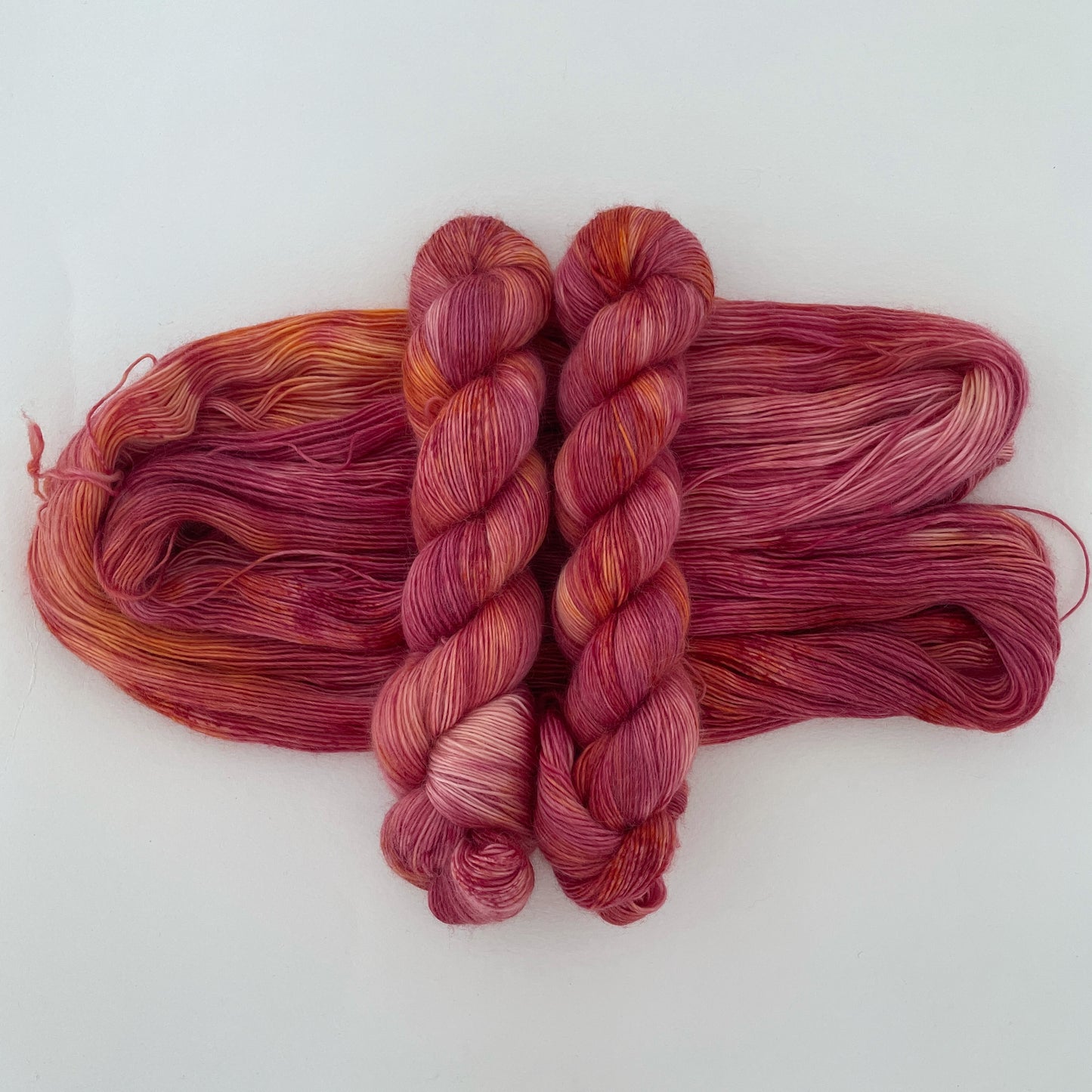 Peaches & raspberries - Mérinos mohair - Fingering