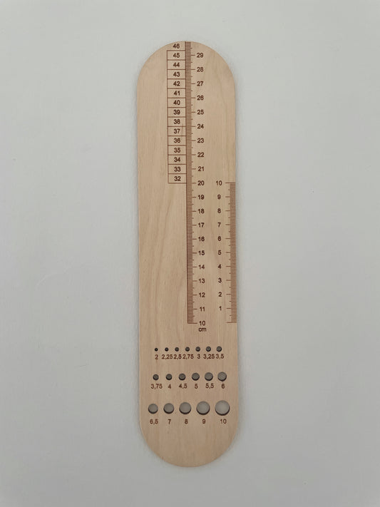 Règle à chaussettes en bois