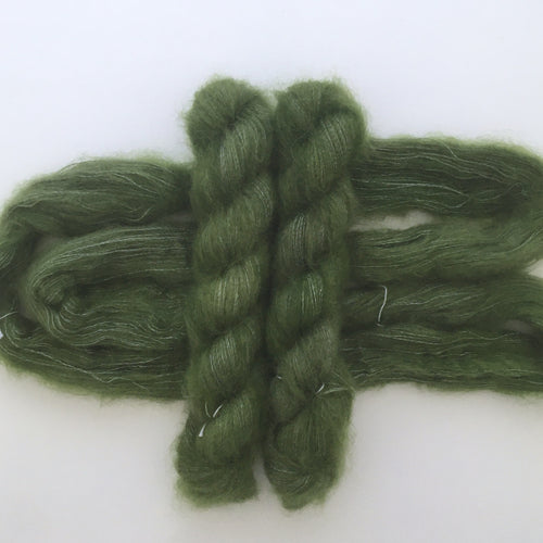 Laine lace mohair soie, coloris vert 
